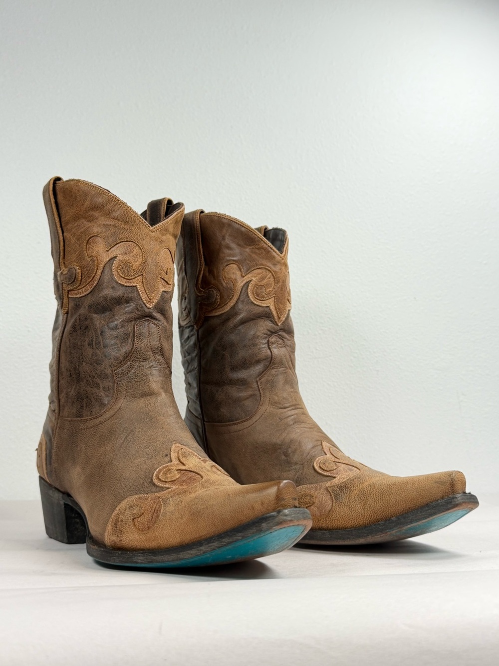 Lane Western Boots Women’s Size 10.5 C Brown Leather Snip Toe Cowgirl Boots